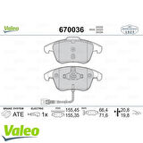 Valeo 670036 Ön Fren Balatası Tiguan 07-18 Passat 13-Alhambra 10-Q3 11-17 5N0698151