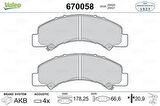 Valeo 670058 Arka Fren Disk Balatası Isuzu N Wide Nnr NLR84 980912710