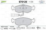 Valeo 670120 Ön Balata Fişli Escort III-Fiesta III-Orion-Sierra 1595524