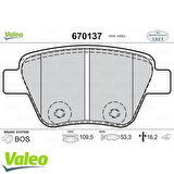 Valeo 670137 Arka Fren Balatası Leon Caddy Octavia 1.4TSI 1.6 1.8TSI 1.9TDI 2.0 09 04- 5K0698451C