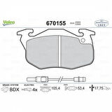 Valeo 670155 Ön Fren Balatası Renault 9 YM Renault 19 Clio III Express Saxo 1.0L.1.1L.1.4L Saxo P106 P306 P404 95659340