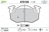 Valeo 670158 Arka Balata Renault 9-Renault 19-P106 96 206 00 P306 97-01 Megane I-Clio I-II-Saxo 96 Xsara 97 İnce Tip 7701203668