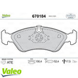 Valeo 670184 Ön Fren Balatası Astra F 92-98 Vectra A 89-95 Vectra B 96-01 90297770