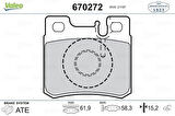 Valeo 670272 Fren Balatası Arka Mercedes W201 W202 W210 W124 R170 14200220