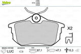 Valeo 670319 Arka Fren Balatası Mitsubishi Carisma 96-06 Colt 04-10 Spacestar 98-04 Persona Wira 00-02 Volvo S40 V40 96- M620770