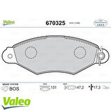 Valeo 670325 Ön Fren Balatası Kangoo 98 03 1.2I 1.4L 1.9D 1.9DTI Kangoo 97 03 1.2I 1.4L 1.6L 1.9D 1.9DTI ABS 7701205996