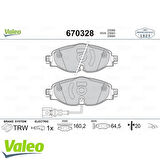 Valeo 670328 Ön Fren Balatası A3 Golf VII Leon Octavia 1.2 1.4 1.8TFSI 1.6 2.0TDI 12- 8V0698151
