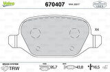 Valeo 670407 Arka Balata Linea Tüm Modeller Alfa 147 01 156 GT 03-10 77364839