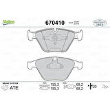 Valeo 670410 Fren Balatası Ön BMW E90 E91 E92 E93 E83 34112283764
