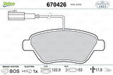 Valeo 670426 Ön Fren Balatası Linea 1.3 Stilo Bravo Siena Palio Albea 1.2 1.4 1.6 1.9D Multijet 10 01- Doblo 0 77366528