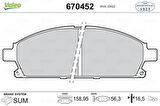 Valeo 670452 Fren Balatası Ön Nissan Trail 00-07 Pathfinder 97-04 Infiniti QX4 Q45 II 97-00 410608H785