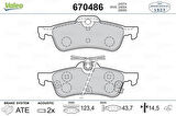 Valeo 670486 Arka Fren Balatası Yaris 1.0VVT I 1.3 VVT I D 4D 01 06-Araç Üretim Yerı Fransa ABS'li Honda Civic 43022TV0E00