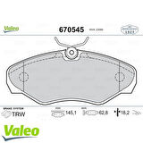 Valeo 670545 Ön Fren Balatası Trafic II DCI 100 2.0 DCI 80 03 01 Vivaro 1.9DTI.1.9Dı.2.0 16V 08 01 6025371279