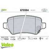 Valeo 670584 Arka Fren Balatası Astra G 1.2I 1.6L 1.8I 16V 1.7DTI Astra H 1.6 1.7CDTI 04- 1605995