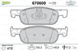 Valeo 670600 Fren Balatası Ön Takım Clio IV 12-Logan II 12-Sandero II 12-Kalın Tip 410605536R