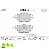 Valeo 670635 Ön Fren Balatası Caddy 03-Golf V A3 Octavia Touran Toledo 04-Passat Jetta 05-Fişli 5K0698151