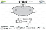 Valeo 670638 Fren Balatası Ön E-Serisi W211 02-08 S211 03-08 44208720