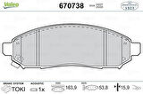 Valeo 670738 Ön Fren Balatası Nissan Navara 04-10 Pathfinder 05-11 17 Jant 41060EB326