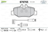 Valeo 670765 Fren Balatası Arka Viano W639 03-Vito W639 03- 14211010