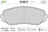 Valeo 670877 Ön Fren Balatası Suzuki Grand Vitara 2.0 1.9DDIS 10 05- 5520065J00