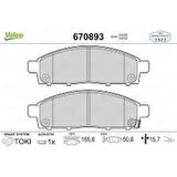 Valeo 670893 Ön Fren Balatası Mitsubishi L200 2.5 D 4x4 2006-2012 Pajero 2008-L200 2.4 2015-Fiat Fullback 15- 4605A198