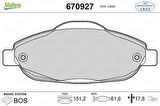 Valeo 670927 Ön Fren Balatası Takım 308 1.4 VTI 1.6 HDI 1.6 Thp 1.6 VTI 2.0 HDI 06 4254.26