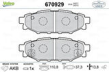 Valeo 670929 Arka Fren Balatası Forester 2.0 2.5 09-12 Impreza 08-12 Outback 03-11 Legacy 03-10 26696AG010