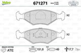 Valeo 671271 Ön Disk Fren Balatası Fiat Elba Csl 1.4 1.6 06 92-08 97 Fiat Fiorino 1.4 1.6 1.7D 01 88-05 01 77362315