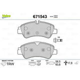 Valeo 671543 Fren Balatası Arka Transit Custom TTf 14-V362 Yeni Transit V363 TTG 14-V363 Tek Teker BK212M008AA