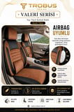 MG 4 2022 Sonrası Uyumlu Valeria Serisi Taba Siyah Bel Destekli Tay Tüyü Koltuk Kılıfı