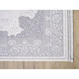 Artemis Halı Vanessa 06152A Gri Krem Klasik Göbekli Yün Halı