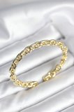 Zincir Model Gold Renk Pirinç Kadın Bileklik - TJ-BB8016