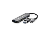 Usb 3.0 & Type-C Combo Hub Kart Okuyucu 5 Port - Gri HDX7826