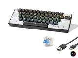Gaming Mekanik Rgb Klavye Blue Switch - Siyah Beyaz MF1701BW