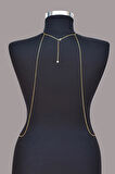 Yılan Figürlü Çelik Vücut Zinciri Body Chain Gold Renk