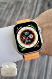 Daniel Klein DKISTE1158 Android/ios Uyumlu Arama Özellikli Turuncu Renk Kordonlu Akıllı Kol Saati ve Bluetooth Kulaklık