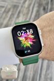 Daniel Klein DKISTE1160 Android/ios Uyumlu Arama Özellikli Yeşil Renk Kordonlu Akıllı Kol Saati ve Bluetooth Kulaklık