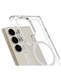 Vendas Samsung Galaxy S24 Ultra Kılıf Magsafe Şarj Özellikli Şeffaf Sert Pc Zore Embos Kapak + Cam Ekran Koruyucu