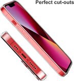 Vendas iPhone 14 Plus Uyumlu (14 Plus) Simple Serisi Kamera Korumalı Soft Şeffaf Silikon Kılıf + 5D Cam Ekran Koruyucu