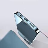 Vendas Apple iPhone 14 Pro Max Uyumlu Fora Serisi Kamera Korumalı Şeffaf Silikon Kılıf + Cam Ekran Koruyucu