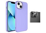Vendas iPhone 14 Plus Uyumlu (14 Plus) W-Lansman Serisi İçi Kadife İpek Dokulu Lansman Kılıf + Kamera Lens Koruyucu