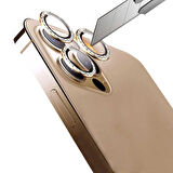 Vendas iPhone 14 Uyumlu (iPhone 14) Lins Serisi Fashion Taşlı Kamera Lens Koruyucu