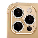 Vendas iPhone 14 Plus Uyumlu (14 Plus) Lins Serisi Fashion Taşlı Kamera Lens Koruyucu