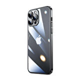 Vendas iPhone 14 Pro Max Uyumlu (14 Pro Max) Pilas Serisi Elektroplated Sert PC Renkli Çerçeveli Silikon Kılıf