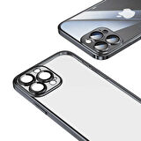 Vendas iPhone 14 Pro Uyumlu (14 Pro) Pilas Serisi Elektroplated Sert PC Renkli Çerçeveli Silikon Kılıf