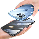 Vendas iPhone 14 Pro Uyumlu (14 Pro) Pilas Serisi Elektroplated Sert PC Renkli Çerçeveli Silikon Kılıf