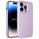 Vendas iPhone 14 Pro Max Uyumlu (14 Pro Max) Koton Serisi Kamera Korumalı Simli Lüks Silikon Kılıf