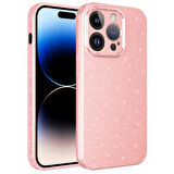 Vendas iPhone 14 Pro Uyumlu (14 Pro) Koton Serisi Kamera Korumalı Simli Lüks Silikon Kılıf