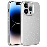 Vendas iPhone 14 Pro Uyumlu (14 Pro) Koton Serisi Kamera Korumalı Simli Lüks Silikon Kılıf