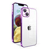 Vendas iPhone 14 Uyumlu ( iPhone 14 ) Veve Serisi Parlak Renkli Kenarlı Elektroplated Magic Silikon Kılıf